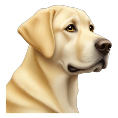 Yellow lab giving kisses sticker
