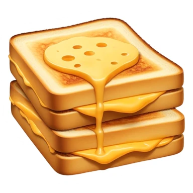 Kaas tosti cut diagonally with melted cheese visible sticker