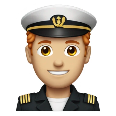 Far red haired navy soldier  sticker