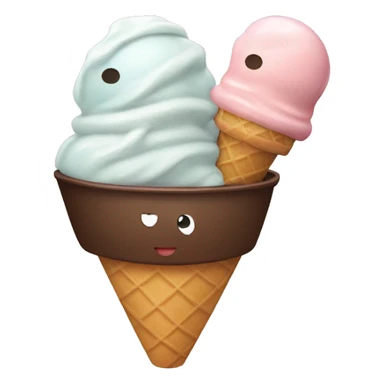  ice cream in a bowl sticker