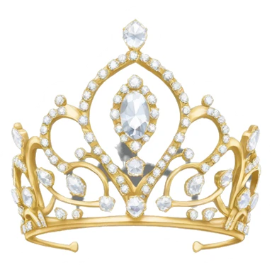 dainty british diamond tiara gold sticker