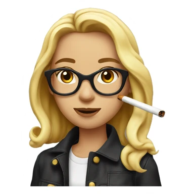 Ashley smoking a cig sticker