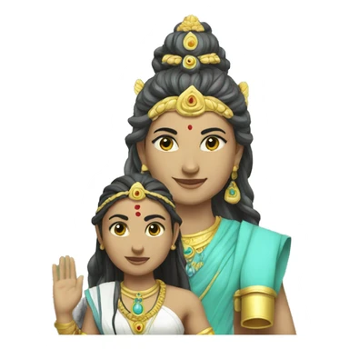 Parvati und Shiva sticker