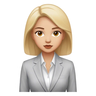 woman simple suit jacket shirt polish sticker