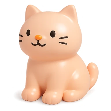 a cute cat vinyl figure style sticker