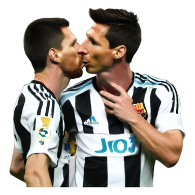 Lionel messi kissing cristiano ronaldo sticker