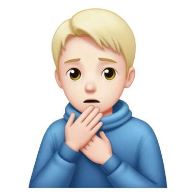 Trembling and freezing cold person  sticker