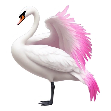 Pink swan sticker
