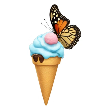 A butterfly eating ice cream  sticker