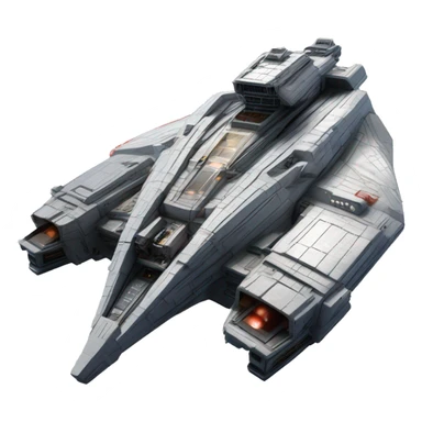 Battlestar Galactica starship cruiser in deep space  sticker