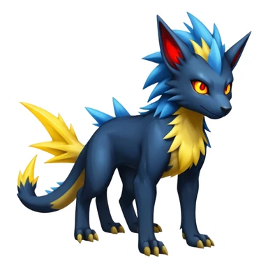 Manectric-Luxray-Draco-Fakémon-hybrid-creature (full body), 4 legs sticker