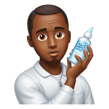 P Diddy with baby oil sticker