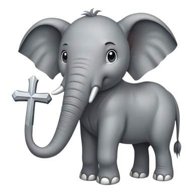 Cross of horse and elephant  sticker
