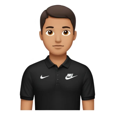 Hombre con cuellito nike sticker