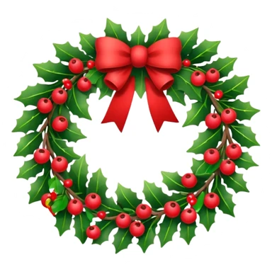 christmas wreath sticker