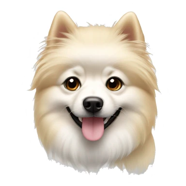 White and blonde spitz sticker