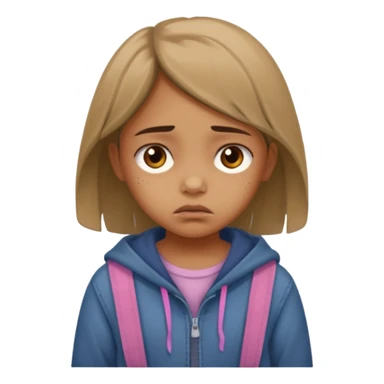 poor begger little girl sticker