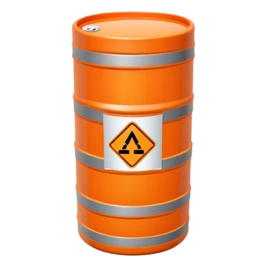 orange road construction barrel sticker