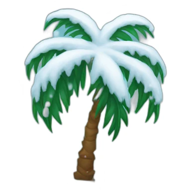palm in the snow sticker