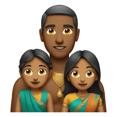 Indian two sister and one brother sticker