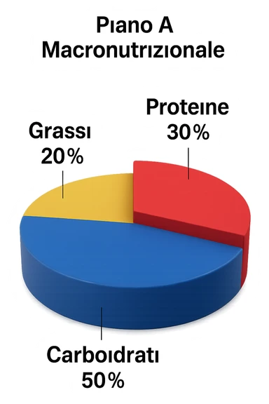 Piano A Macro nutrizionale GRAFICO in 3d in italiano sticker