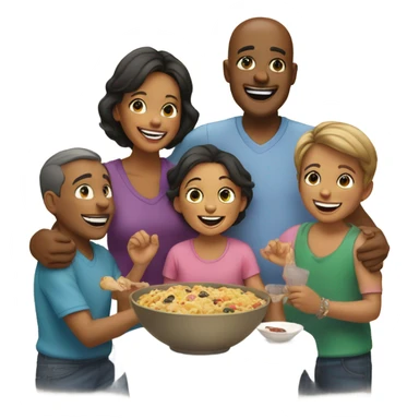 happy moments with family sticker