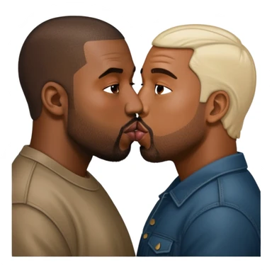 kanye west kissing kanye west sticker
