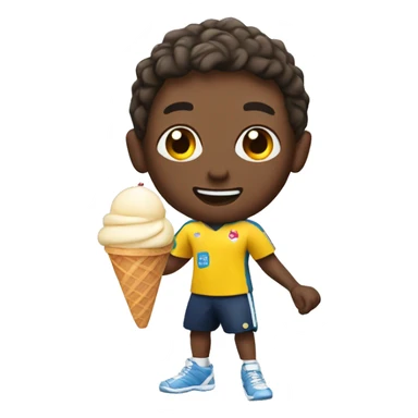 handball player with ice cream sticker
