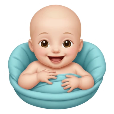 A newborn baby laughing joyfully sticker