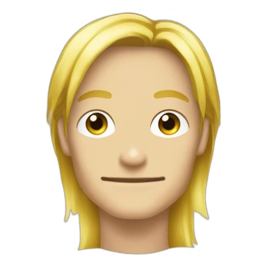 Sanji blond avec meche qui cache oeil droit et sourcils en vrille vers l'interieur du visage yeux bleux sticker