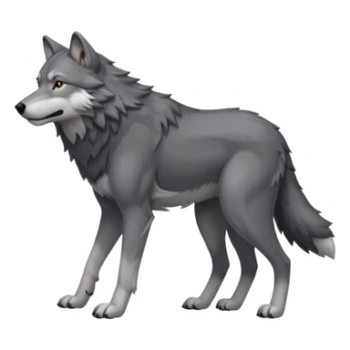 wolf walking on 4 sticker