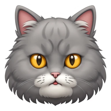 a  cute cat is sad and mad sticker