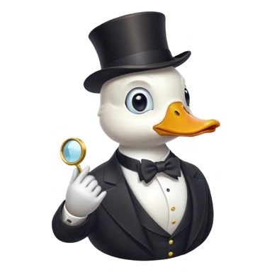 pato millonario blanco con monoculo sticker