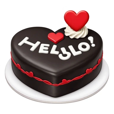 Create a heart broken shaped cake divided. The first piece is fully black with a written message on top that says “Bye 20’s” and the second piece of the cake is red and  has a message that says “hello 30s”. The letters are white.  sticker
