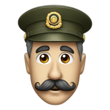 Charlie chaplin moustache militaire sticker