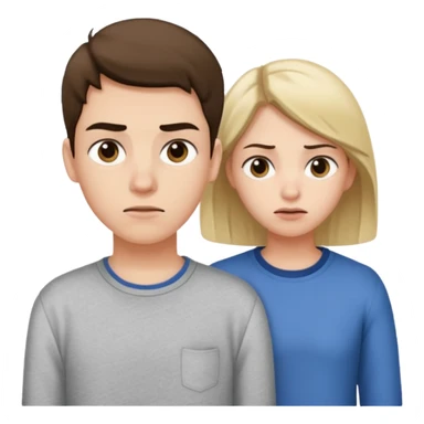 Indifference - lack of interest, concern, or sympathy - teenager rolling eyes with parent in the disance behind them sticker