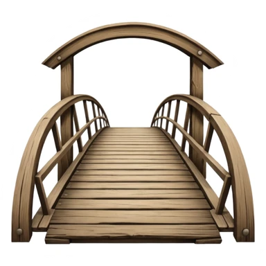 Old Japanese wooden bridge sticker