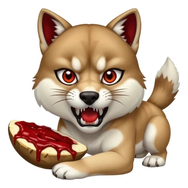 Cougar eating a Husky sticker