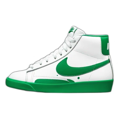 Nike blazer white and swoosh green sticker