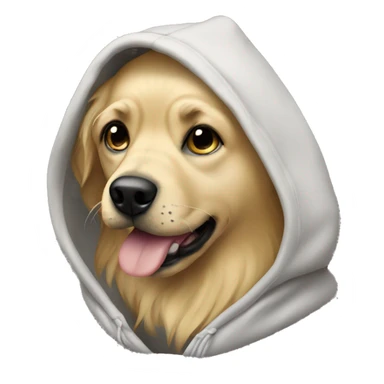 Blonde dog with hoodie  sticker
