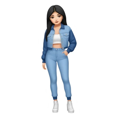 Kylie Jenner in full-length branded clothes sticker