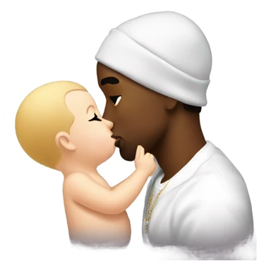 P diddy kissing a baby sticker