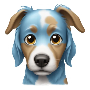 Dog with light blue skin and blue spots sticker
