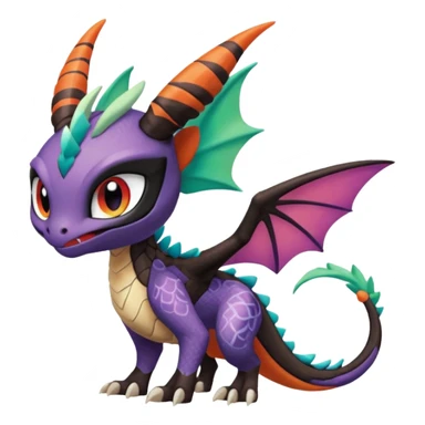 Meloetta-Noivern-Spyro-Toothless-Fakémon-creature-hybrid sticker