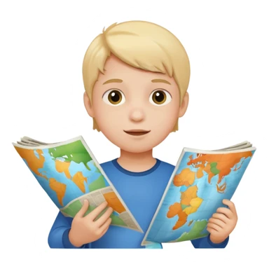 child Holding Maps sticker