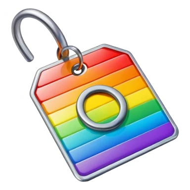 Rainbow price tag sticker