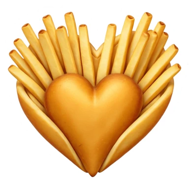fries heart sticker