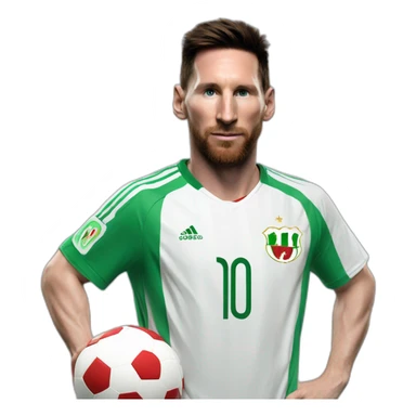 Messi avec un maillot de l'Algérie sticker