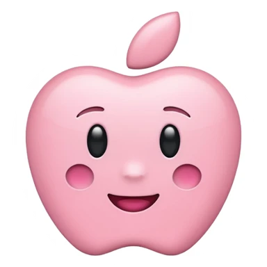 pastel pink iPhone, iOS Apple emoji style sticker