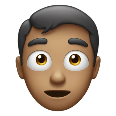 Face pretending not to be nervous sticker